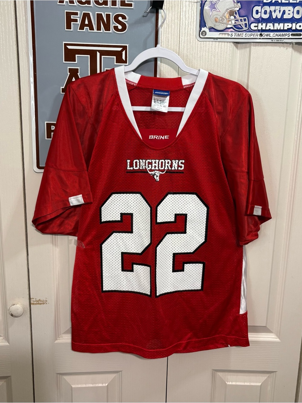 Brine Red Longhorns #22 Football Jersey